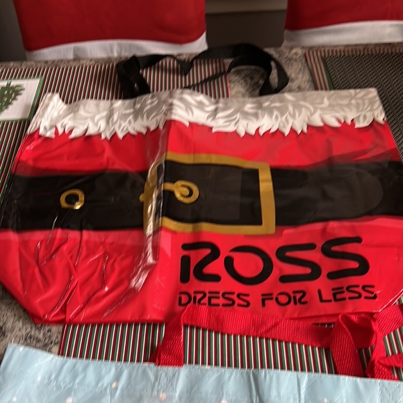 Giant Disney Store Christmas Holiday Tote Bag + 2 Ross Santa Totes Mickey Minnie - Picture 10 of 12